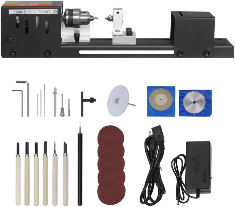 Vevor Mini Hout Daaribank Machine - Compact - Zwart - Incl. Beitels - Afbeelding 11